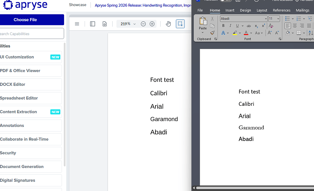 Font mismatch in DOCX file when viewed in WebViewer - WebViewer ...